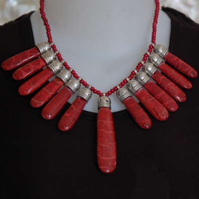 red coral huge best pcs necklace