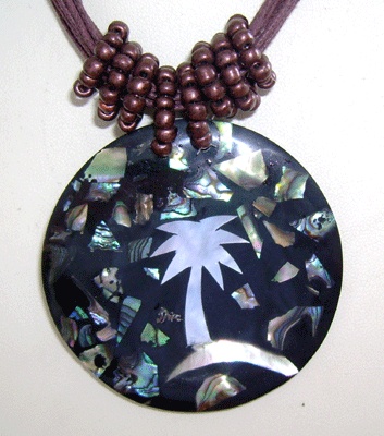 mosaic paua necklace